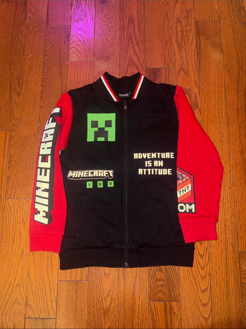 Kids' Black & Red Zip-Up Jacket